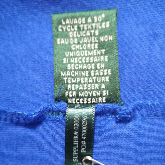 Lauren Ralph Lauren Ladies Size 3X Royal Blue V-neck Short Sleeves T-shirt - Picture 6 of 11